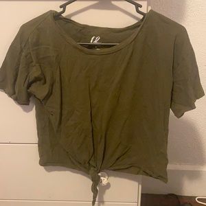 Cute Olive Green Crop Top